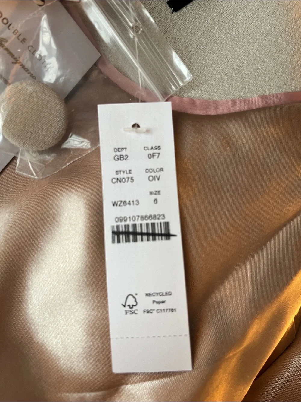 NWT J.Crew | Salon coat in Italian double-cloth wool | Oatmeal Ivory | Size 6